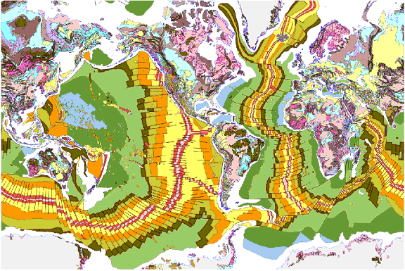Figure 2: Bedrock geological map of the world (Commission for the Geological Map of the World and UNESCO, 1991).